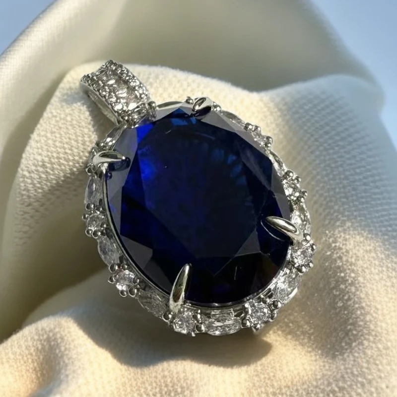 蓝吊坠椭圆四爪—————高货