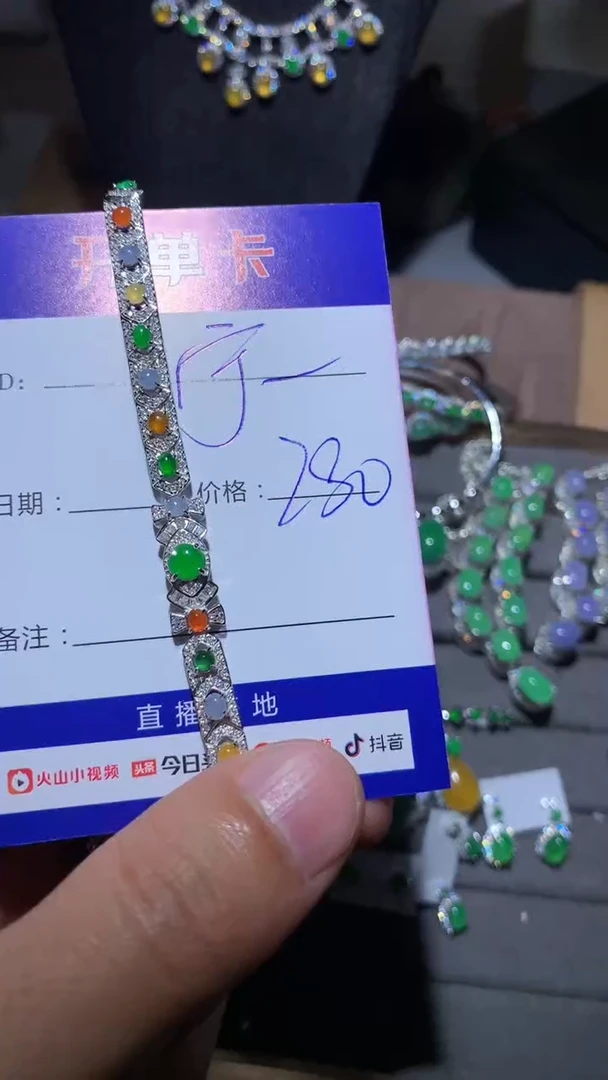 【闪购商品】翡翠手链银S925镶嵌宁静致远～