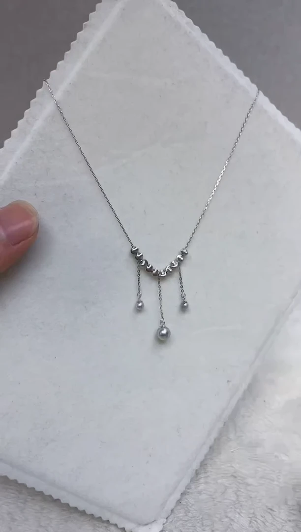 颈饰银S925镶嵌海水珍珠