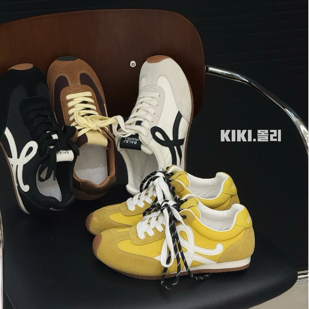 2025春季新款休闲运动德训鞋复古拼色时尚百搭阿甘轻便华夫鞋