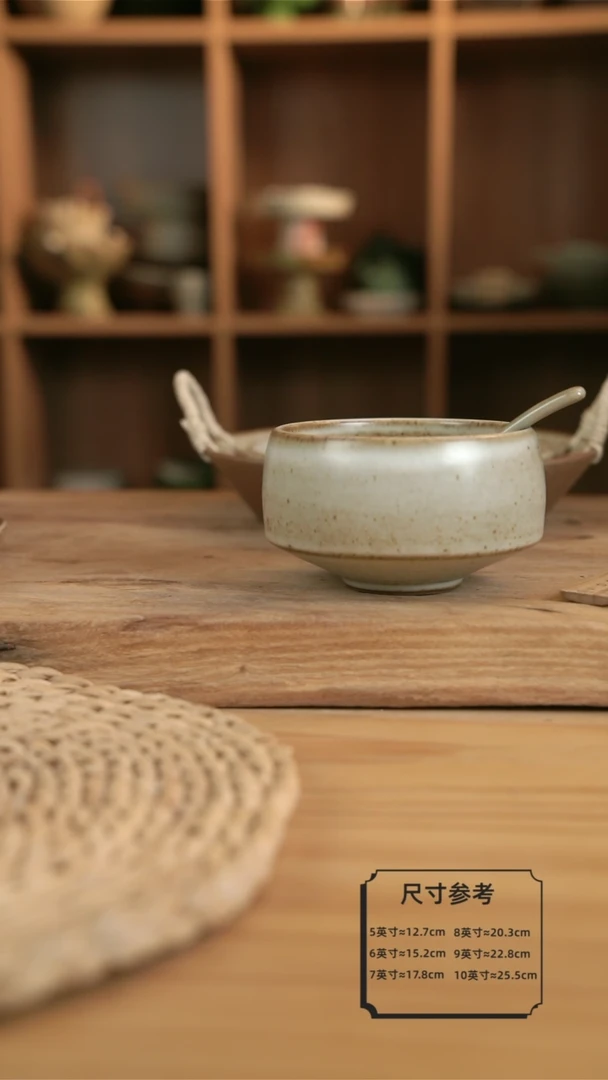 【闪购商品】B001奶奶系列的钵钵碗加勺子