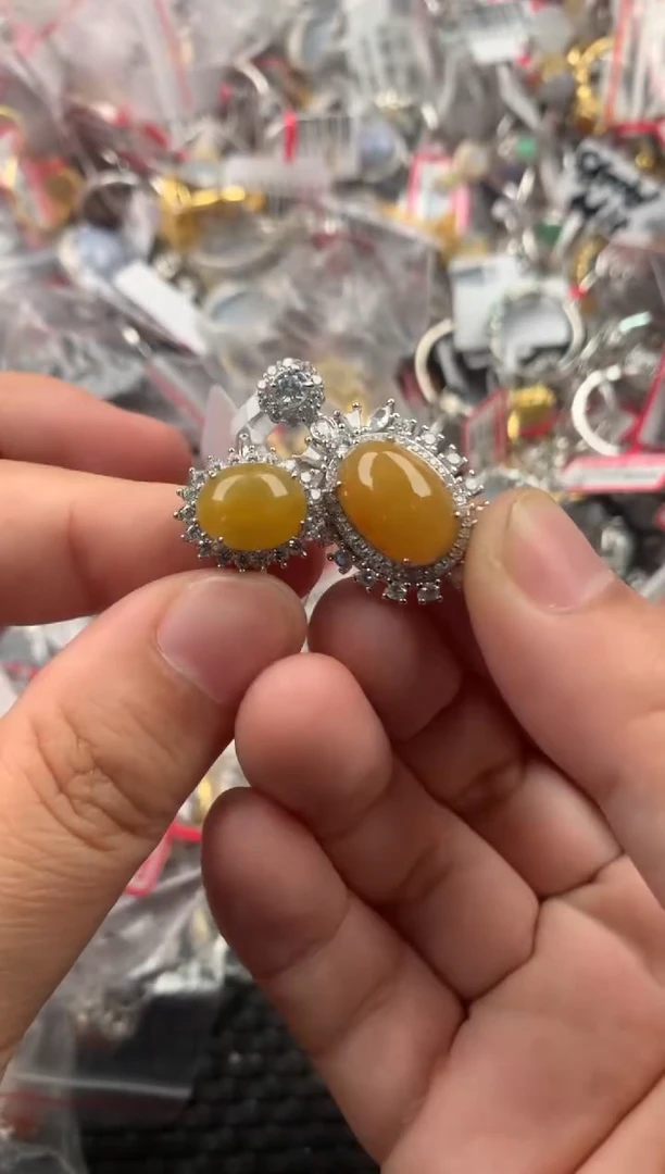 银S925镶嵌戒指翡翠55555  7