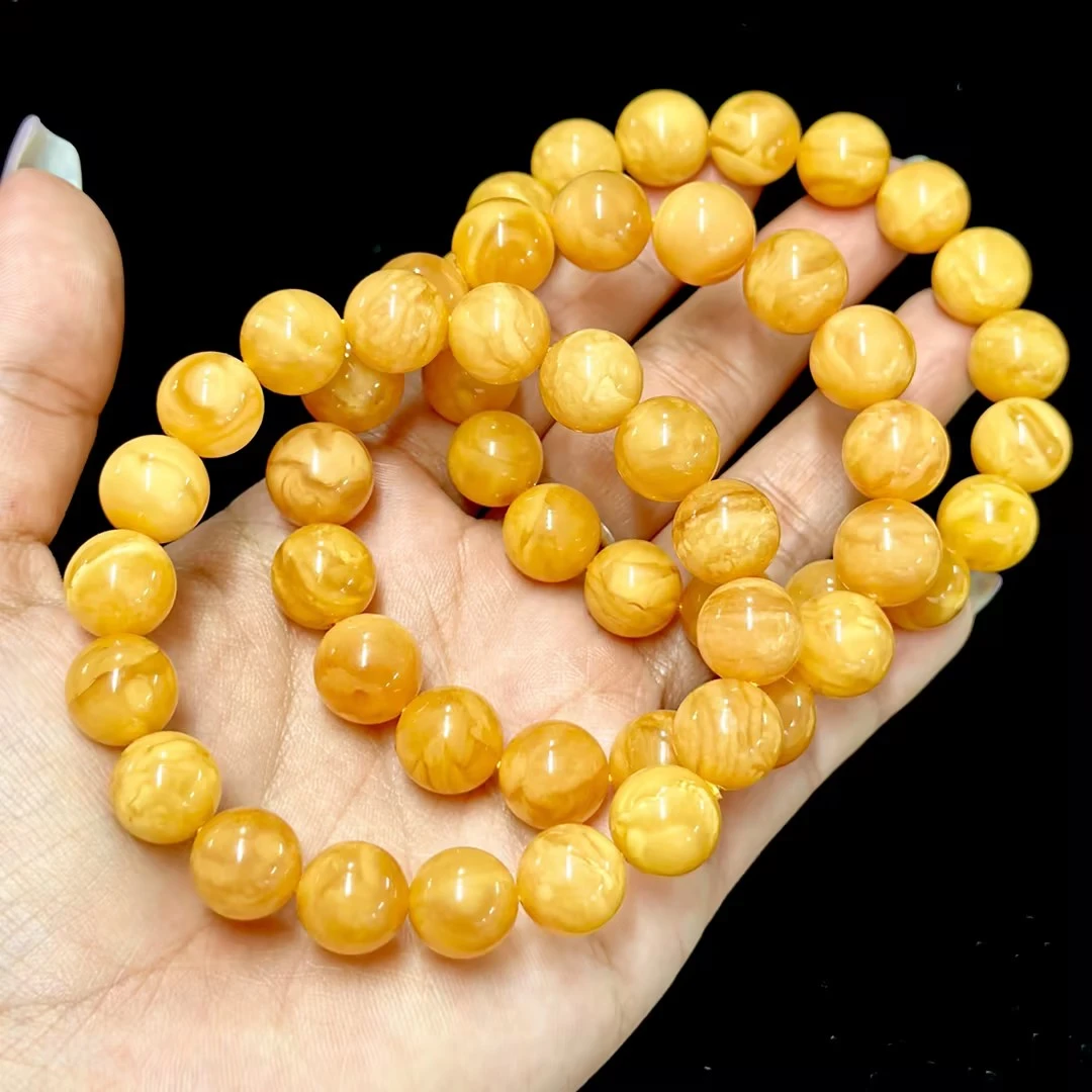 【SY2】老妖花蜜蜡手串-约11mm（多样性发其一）