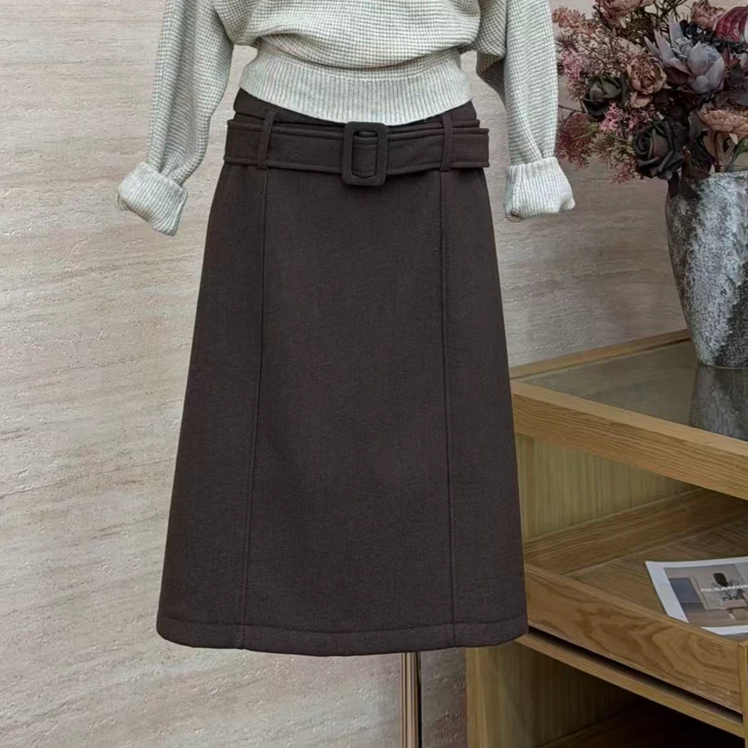 【知性姐姐】高级优雅风氛围感百搭显瘦中裙半裙-9557