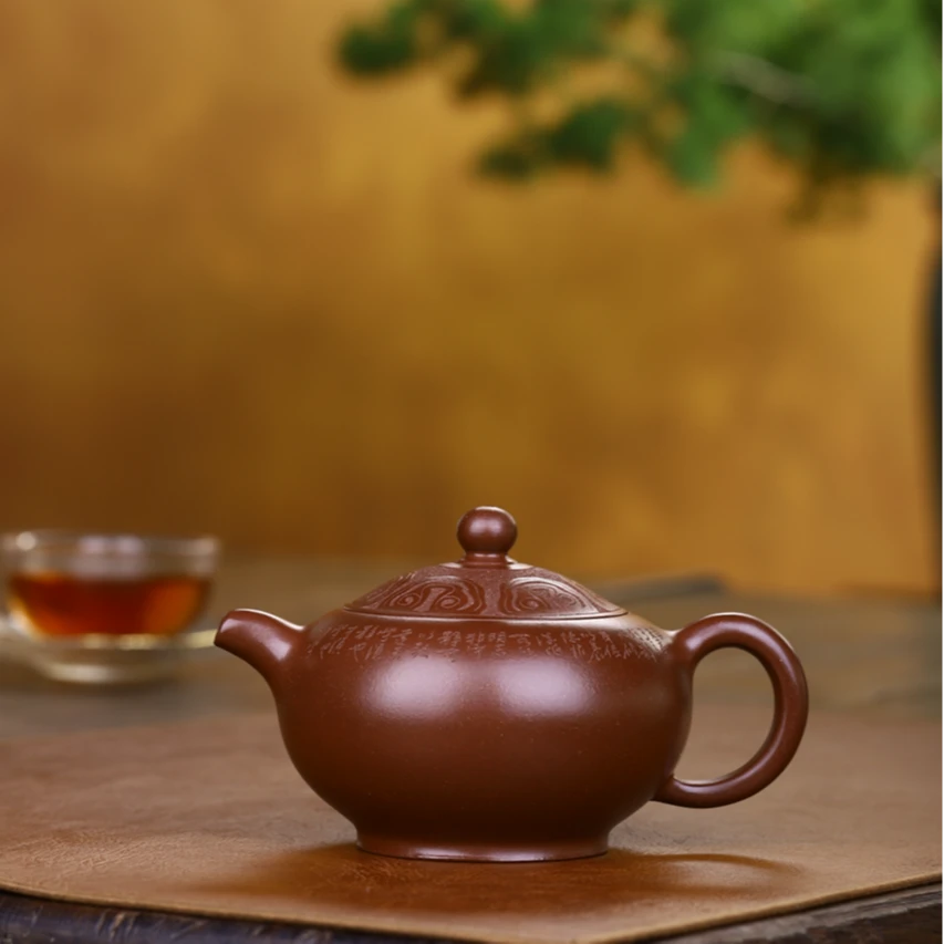 牖见斋 紫砂明玉壶 220cc 韩小梅 半手工紫泥 山西乡宁紫砂壶