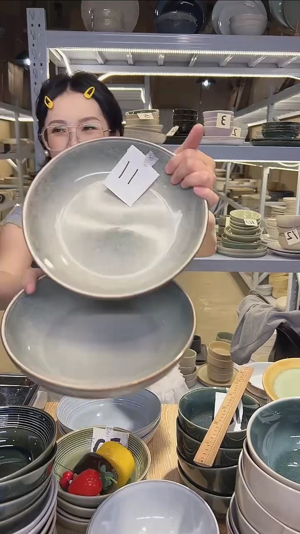 瓷83十寸外贸尾货高温釉下彩陶瓷餐具默认微瑕