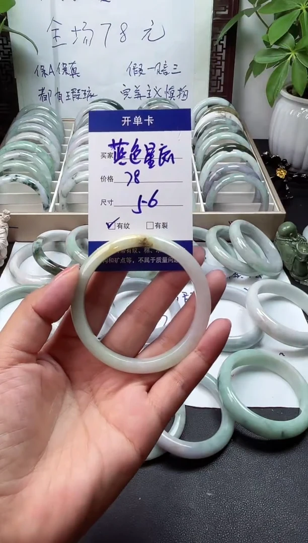 未镶嵌手镯翡翠蓝**辰翡翠手镯#2