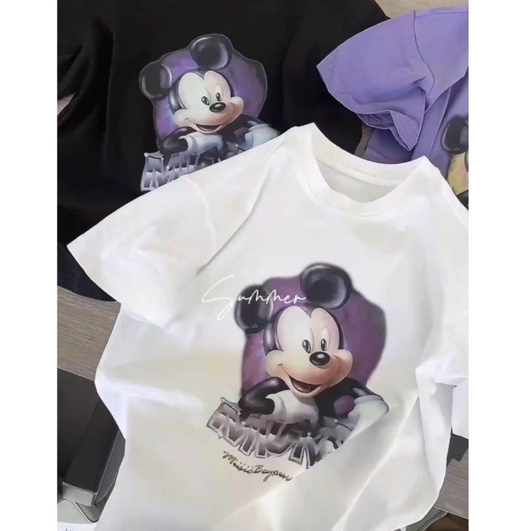 【haobaby】米奇头像卡通印花T恤1076