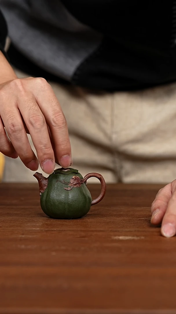 茶壶紫砂乐瓜四式绿泥