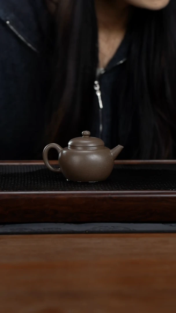 茶壶紫砂120cc黄龙山原矿蟹壳青泥明式2