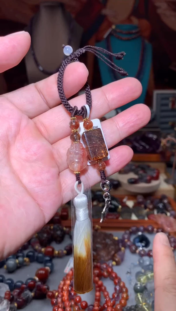 未镶嵌珠宝半成品水晶黑金超方糖挂件