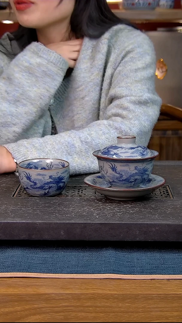 简装家用款2件套 老陶泥开片纹陶瓷茶具