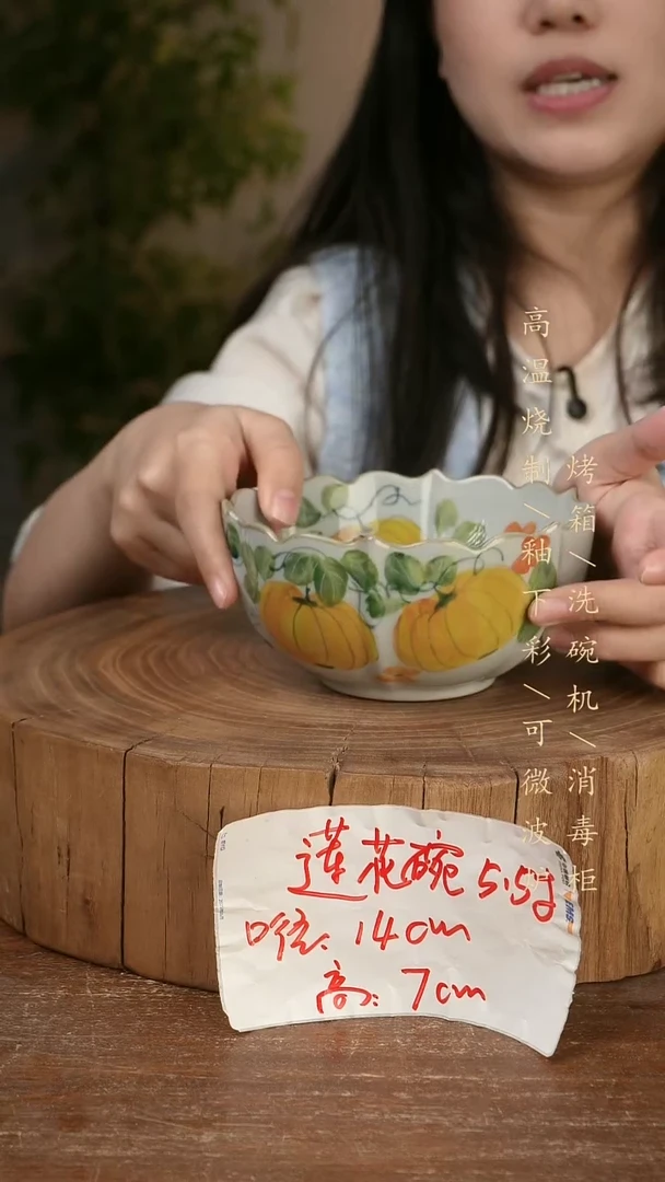 碗瓷景德镇手工手绘高温瓷釉下彩