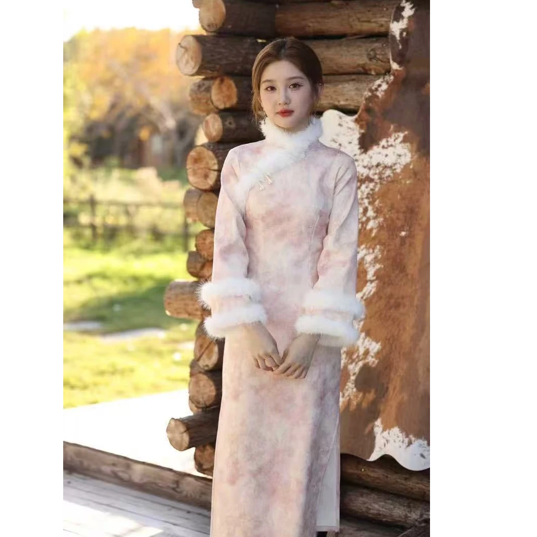 江南春【黛玉】冬款文艺气质修身高端日常旗袍奢华气质