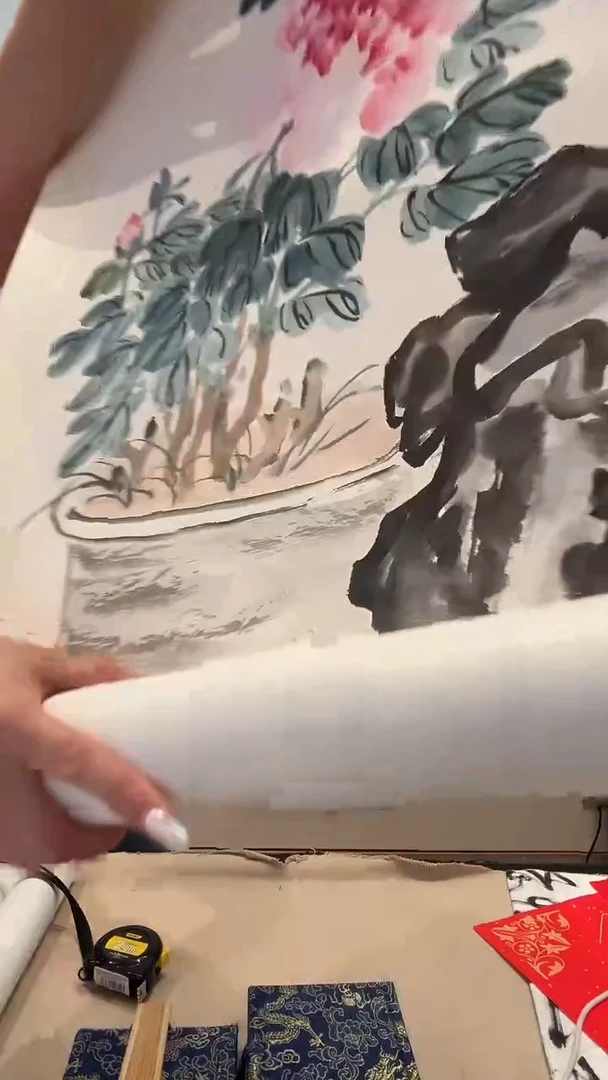 国画澍*樽J王老师国画作品一件 牡丹