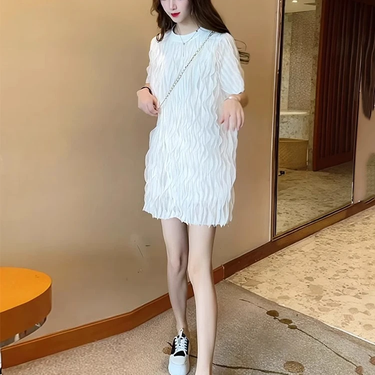 网红爆款仙气连衣裙女夏季小个子穿搭显高洋气漂亮海边度假风裙子