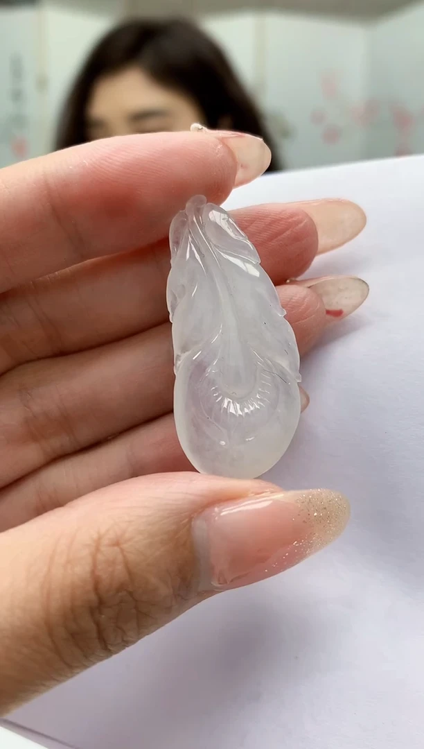 【闪购商品】定制翡翠未镶嵌4829MM-毛货挂件55