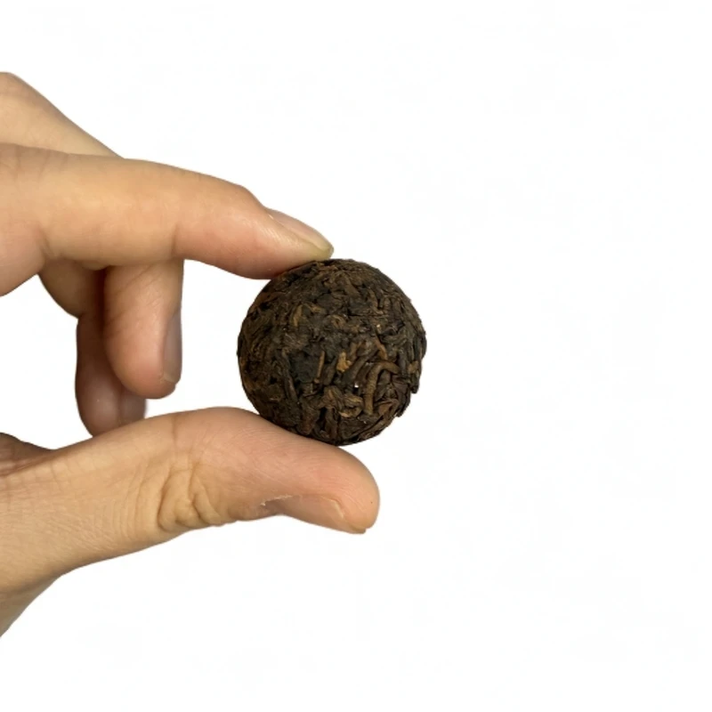 2021那蕉原料-熟普龙珠-熟茶普洱-汤色浓艳-汤感粘稠甜润-花香显