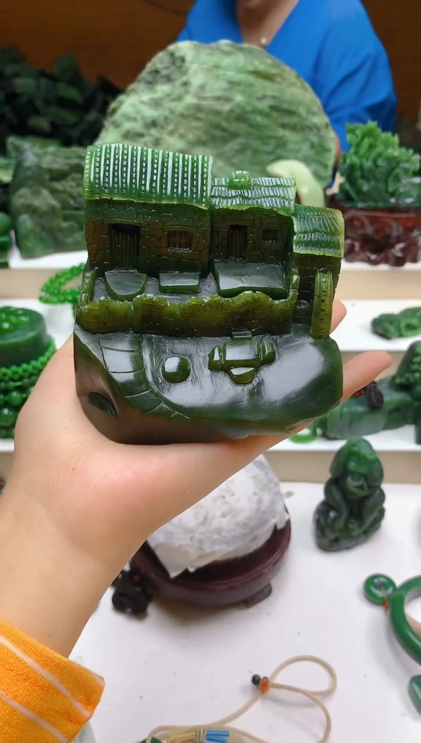 和田玉（碧玉）未镶嵌摆件u****70