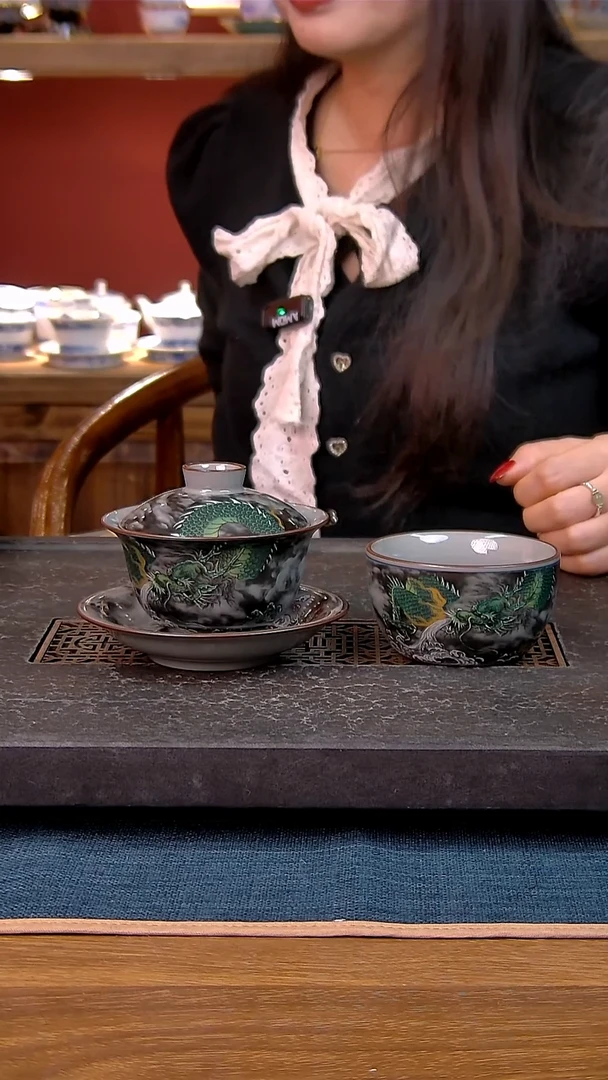 简装家用款2件套 老陶泥开片纹陶瓷茶具