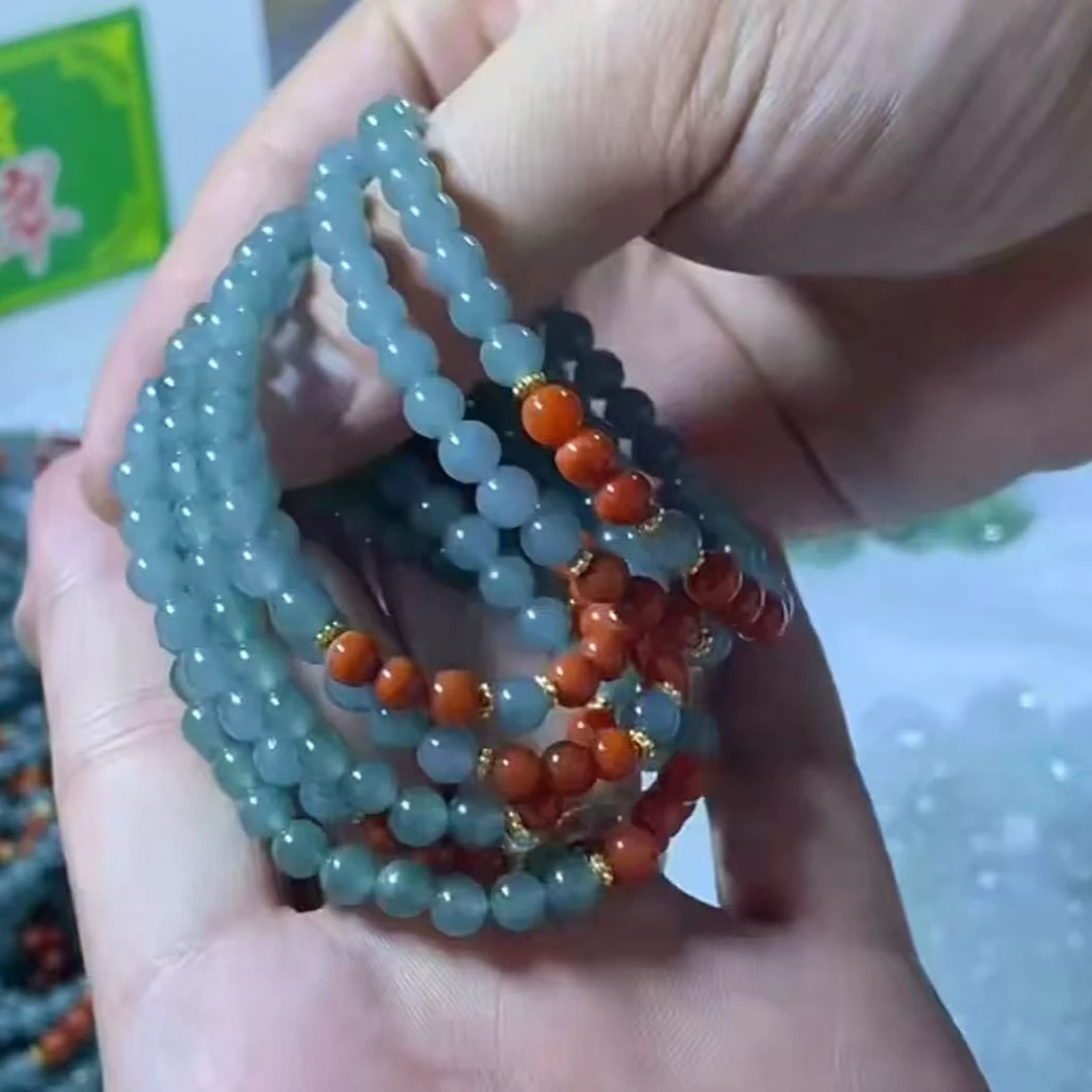 【玉经纶】-47149/Q105-629-天然A货翡翠手串-多样性发其—