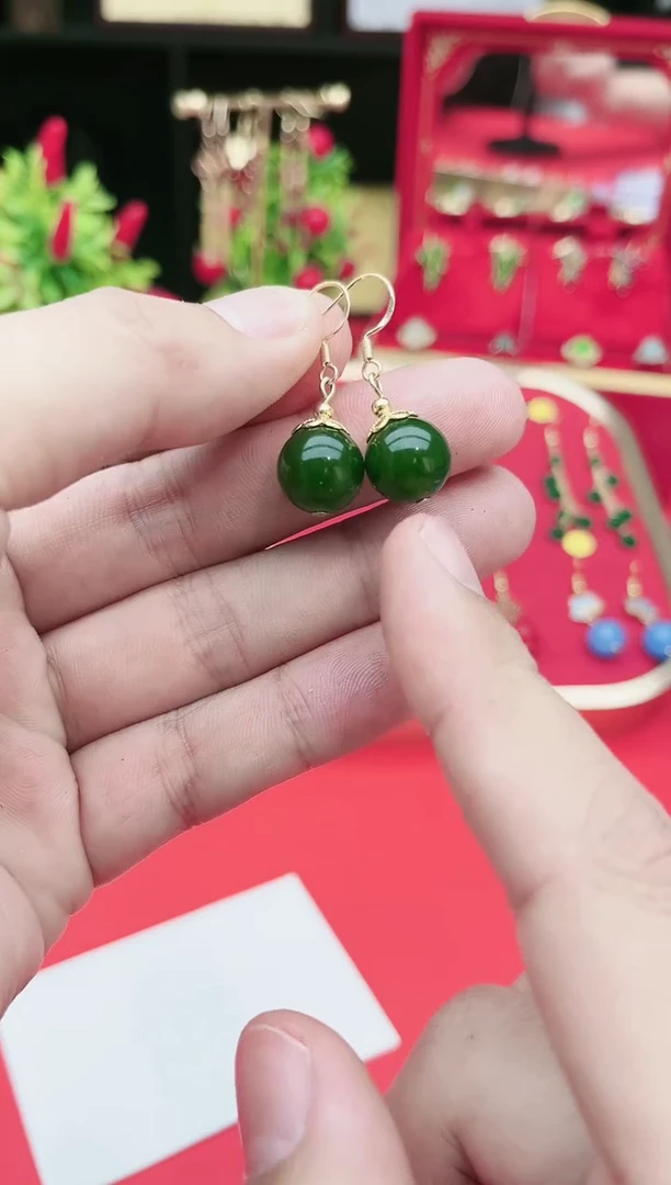 【闪购商品】玛瑙/玉髓耳钉银S925镶嵌438000