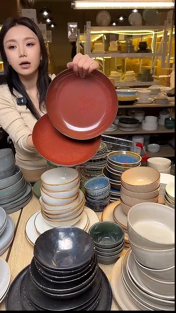 瓷883外贸尾货窑变釉下彩默外微瑕