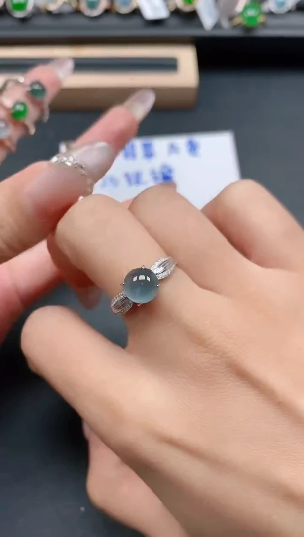 银S925镶嵌戒指翡翠11111