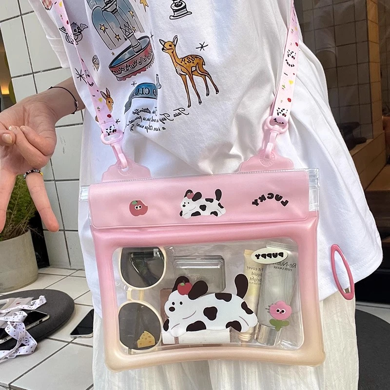 大容量防水袋斜挎腰包可触屏拍照游泳漂流水上乐园化妆品包包通用