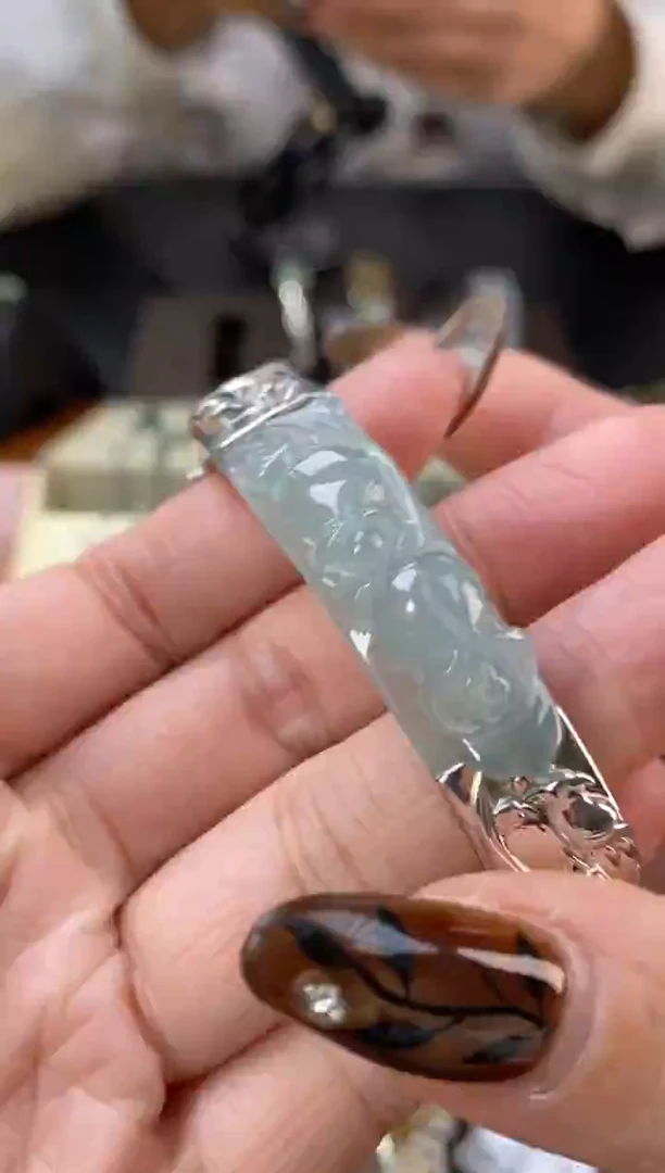 颈饰银S925镶嵌翡翠19676