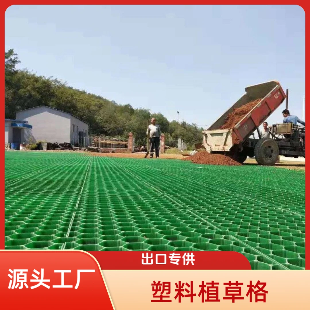 塑料植草格适用于停车场小区消防通道园林绿化及护坡hdpe塑料格栅