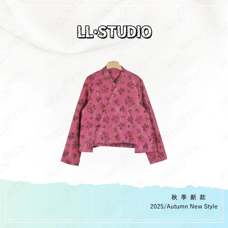 妙兮·LL秋季新款圆领盘扣新中式设计款国风刺绣上衣*20252012