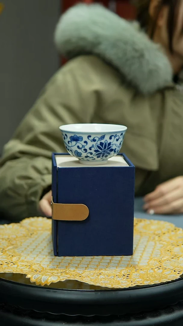 【闪购商品】官窑瓷画院359官窑瓷画院缠枝莲主人杯