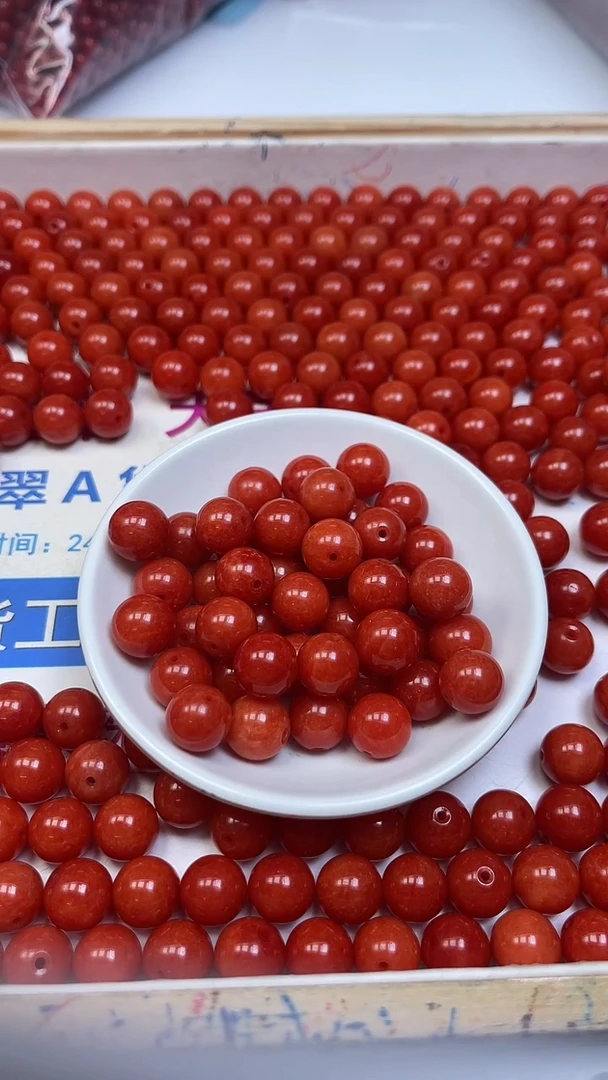 未镶嵌散珠南红玛瑙C630 柿子南红12mm6个8.8元