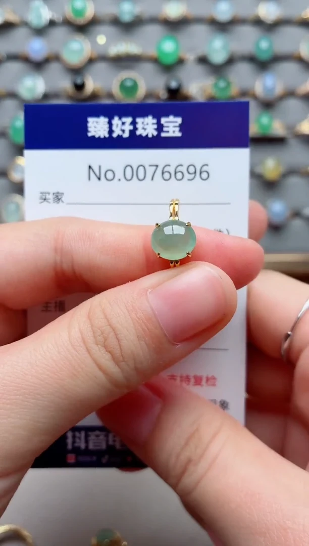 银S925镶嵌戒指翡翠1