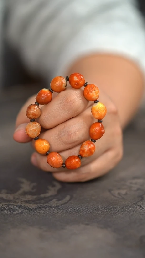 【闪购商品】玛瑙手链未镶嵌375号精品阿拉善地表原石筋脉单圈