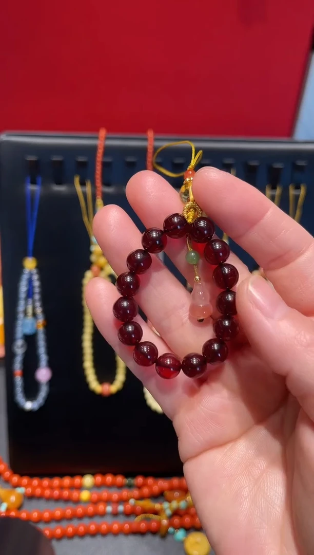 琥珀未镶嵌耳饰手机挂件