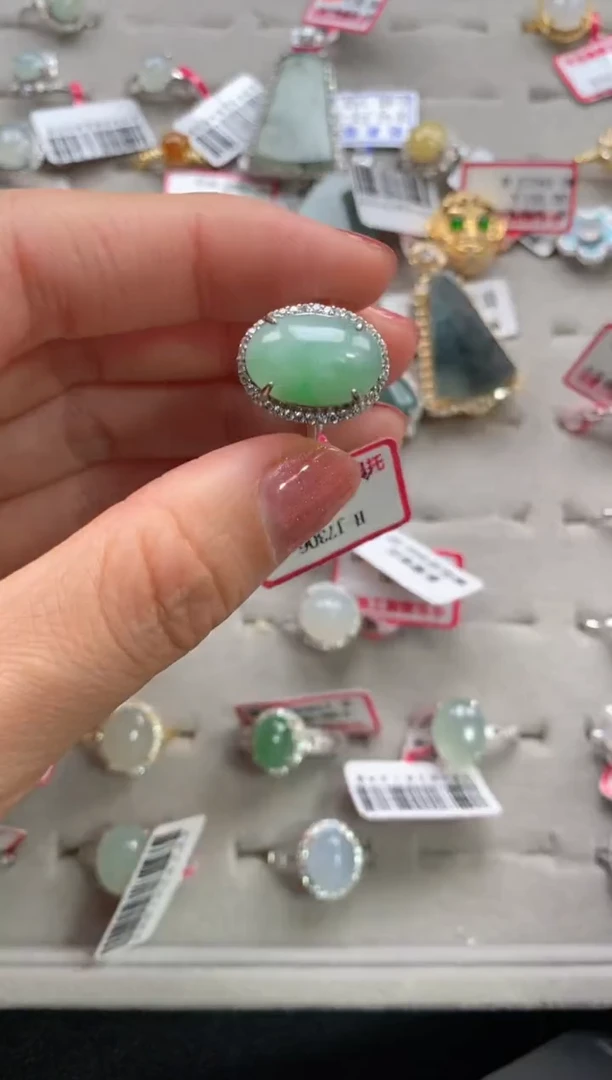 【闪购商品】翡翠戒指银S925镶嵌11111111    4