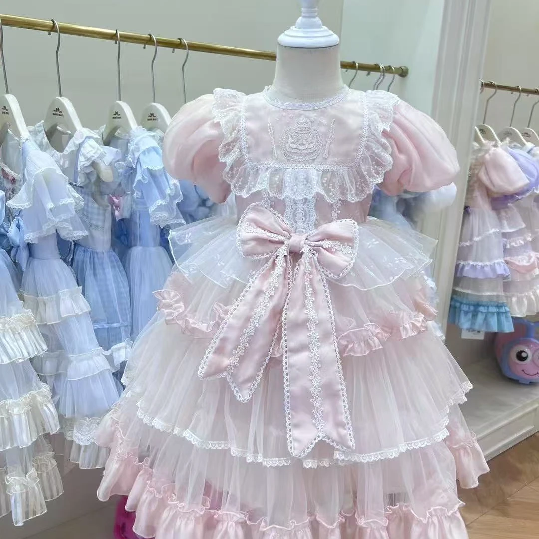 Alice* 864* 茉莉岛女童粉色蛋糕轻洛丽塔连衣裙16-5