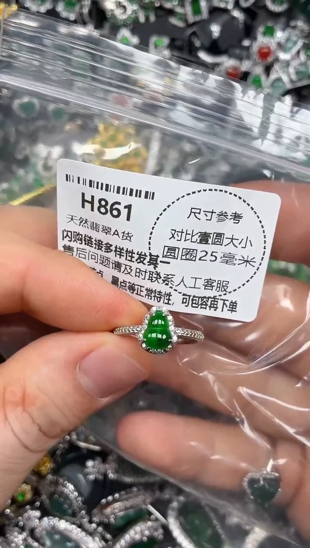 颈饰未镶嵌翡翠H861戒指