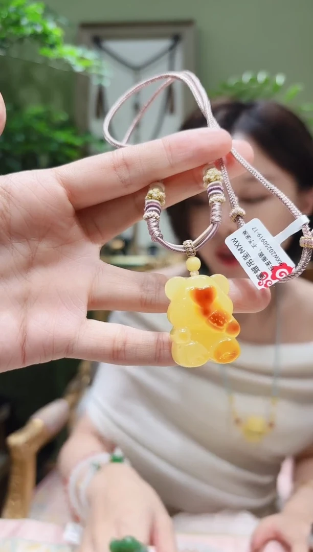 蜜蜡颈饰未镶嵌蜜蜡绳编项链MXW0919-17多样性发货