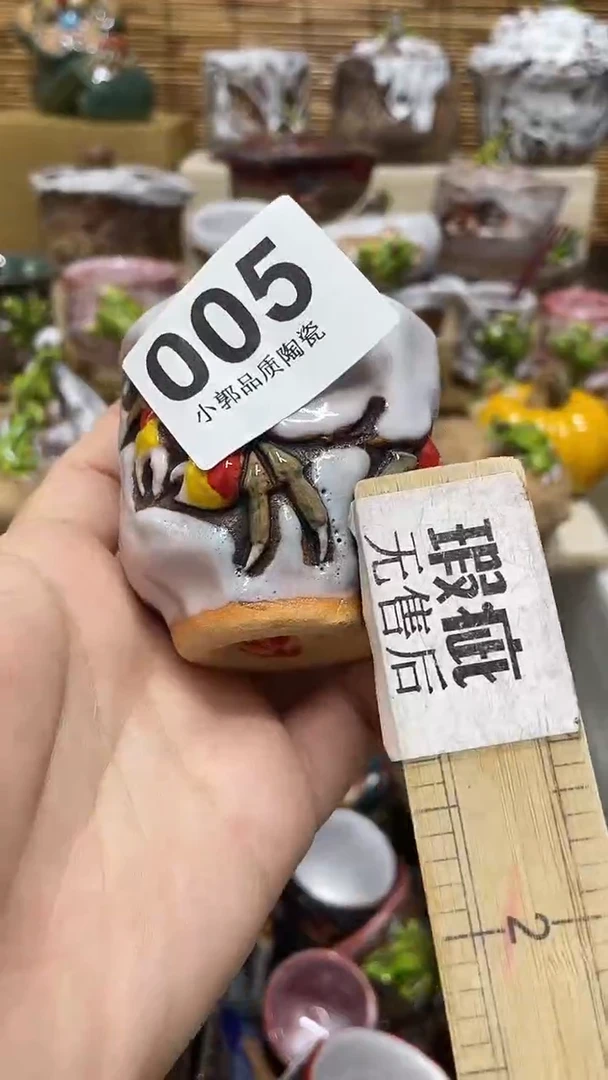 兰**艺005精美粗陶手工柴烧