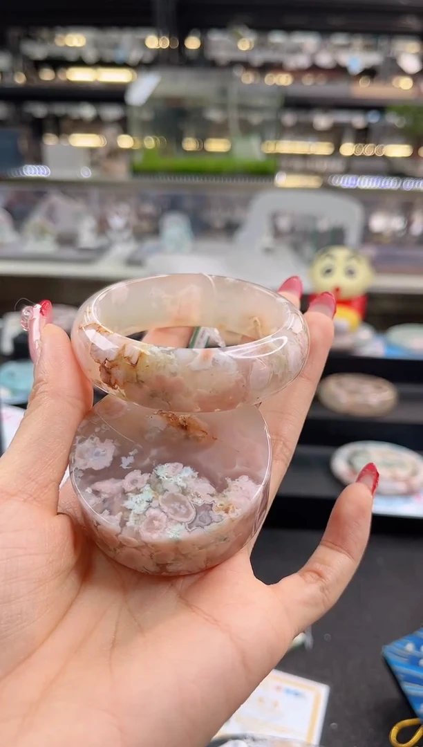 未镶嵌手镯石英质玉53圈口（赠品镯心）2S5457