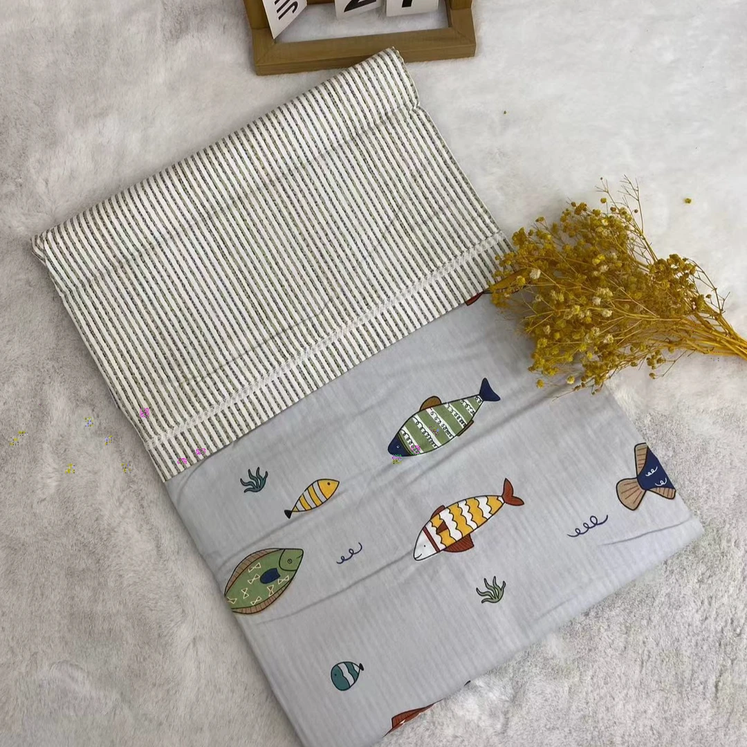 【年年有鱼】100%全棉斜纹被罩150*200、200*230简约印花四季用