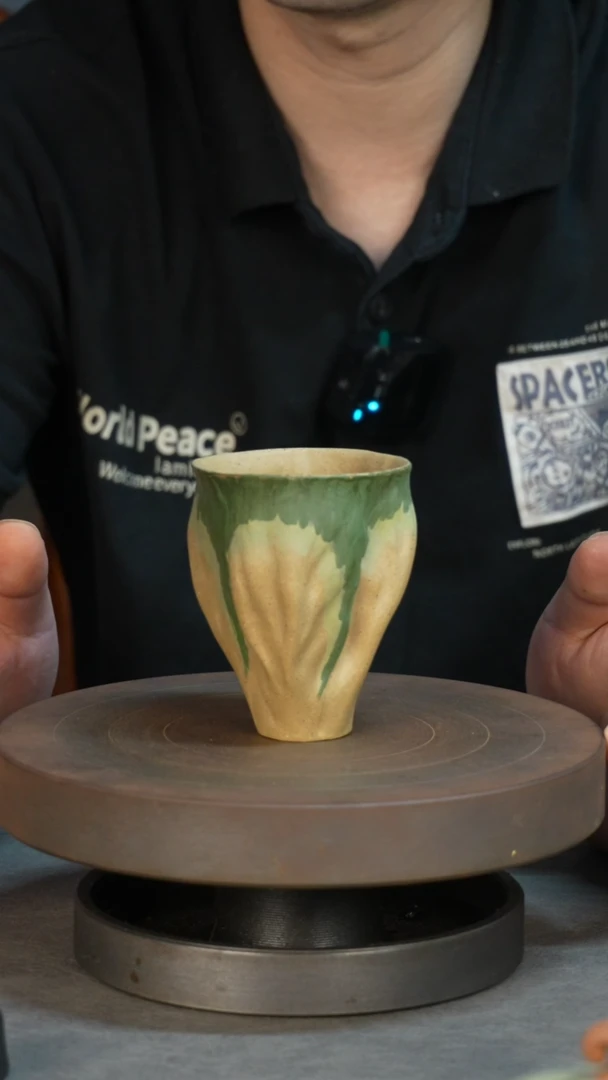 紫砂1紫砂白菜仿生百财杯