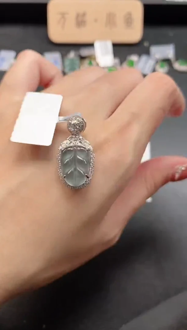 银S925镶嵌戒指翡翠51151