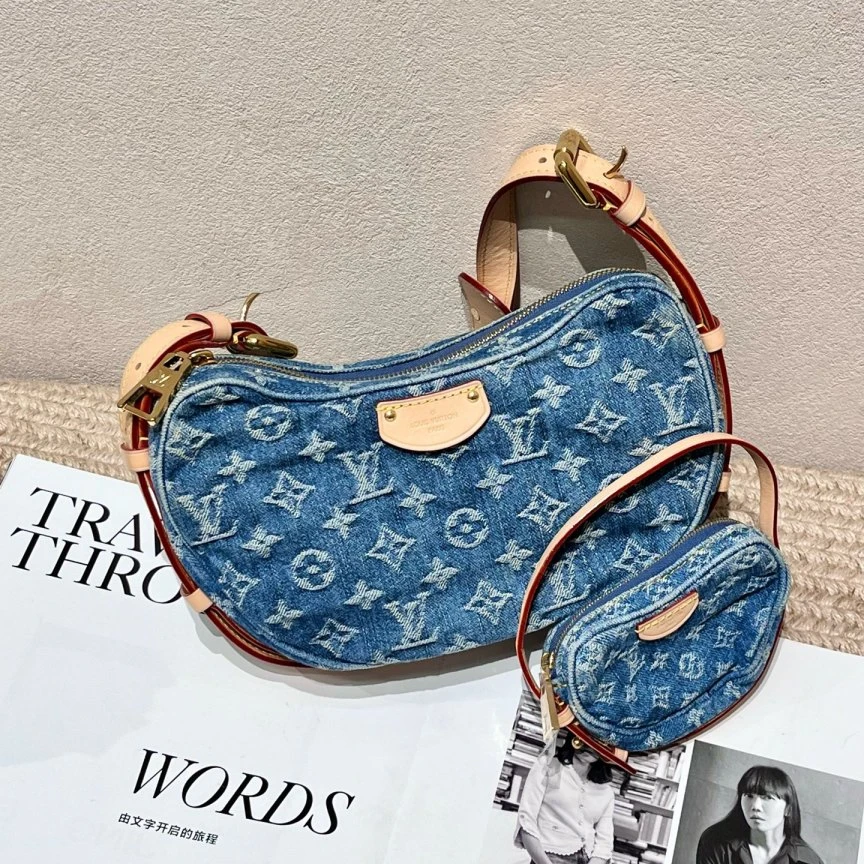 99新 LouisVuitton/路易威登 牛仔豌豆包 芯片款