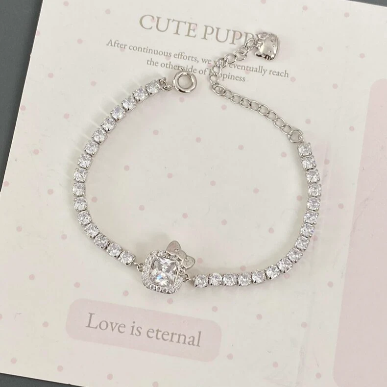 合金手链 三丽鸥Hellokitty方糖手链女生潮轻奢小众圣诞生日礼物