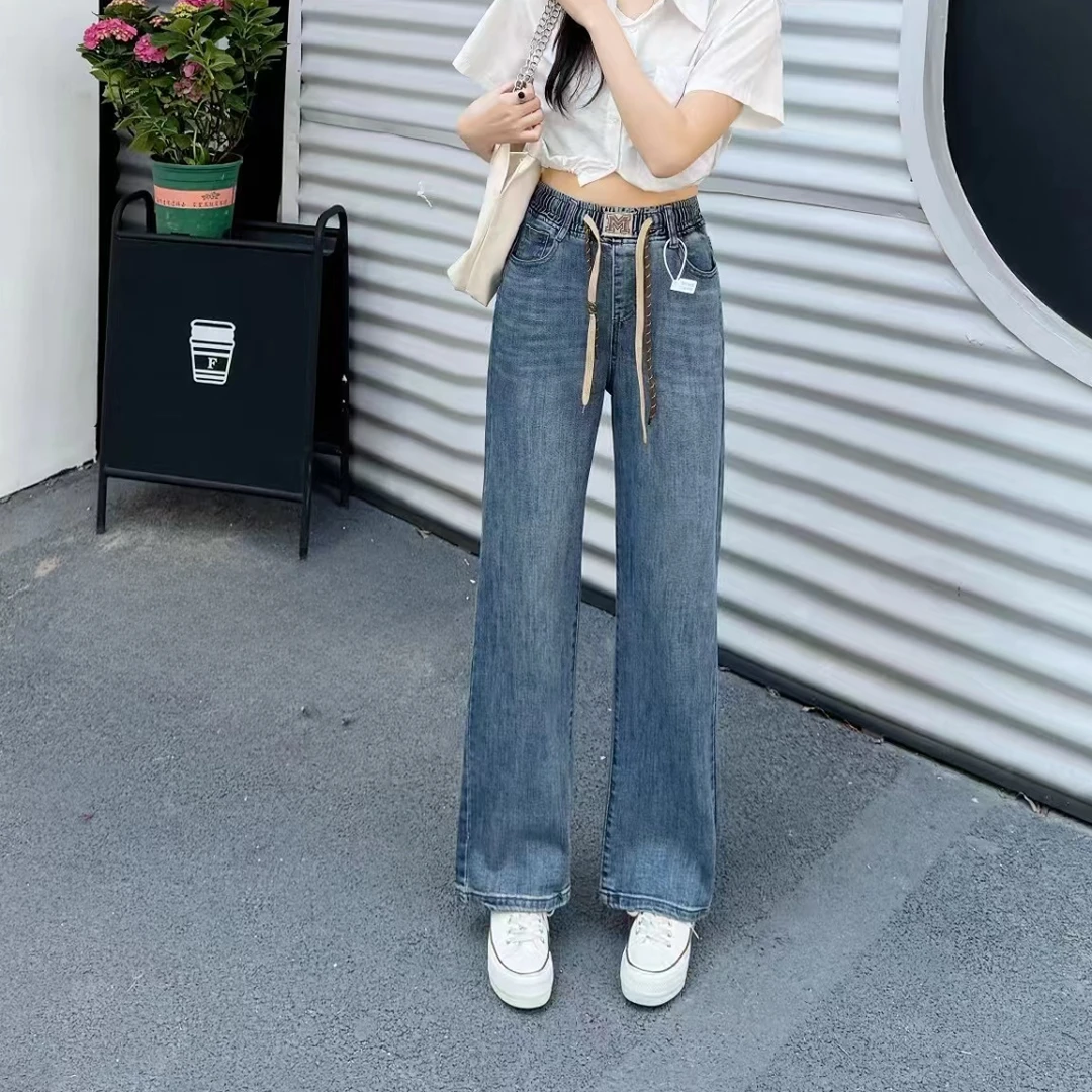 [小妹轻奢原创】欧版时尚气质遮肉显瘦夏款百搭休闲牛仔裤8031