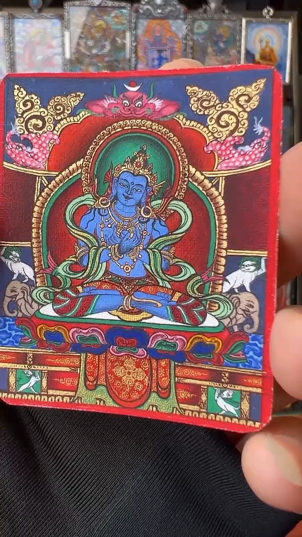 【闪购商品】吊坠金刚总持唐卡艺术